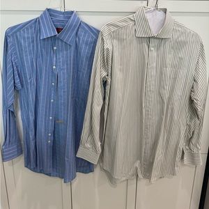 Two IKE BEHAR dress shirts men’s size 16. -35